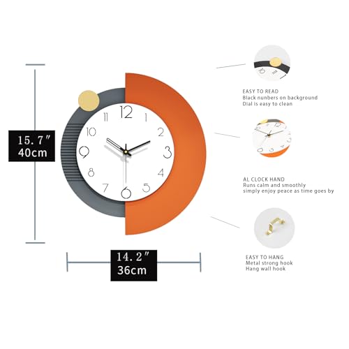 FLEBLE Modern Wall Clocks for Living Room Decor Large Decorative Wall Clock - Image 5
