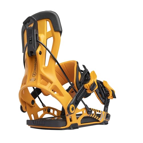 Nidecker Flow NX2 Snowboard Bindings Speed-Entry Fusion Strap with Aluminum Baseplate M Mango