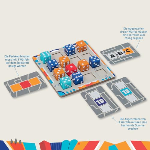 moses. Tic Tac Town, spannende Tic Tac Toe Variante mit Würfeln, lustiges Würfelspiel für die ganze Familie, leichtverständliches Taktikspiel ab 8 Jahren für 2-4 Spieler, Yellow