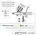 Pinkiou Airbrush Kit with Different Nozzle and Needles Muti-Purpose Dual Action Airbrush Sets with Air Brush 0.2 0.3 &0.5mm Needles and Air Hose for Hobby Model Painting Tattoo Cake Nail Art