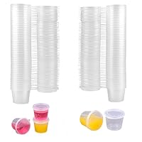 CAASFOOY Chutney-Saucenbox,100 Stück Aufbewahrungsdosen mit Deckel, Mikrowellengeeignet, Frischhaltedosen Auslaufsichere, Wiederverwendbar, Kleine Dosen für Gewürze, Soßen, Snacks, Zutaten