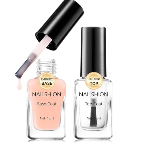 Clear Top Coat and Sheer Nude Base Coat Ridge Filler Strengthen