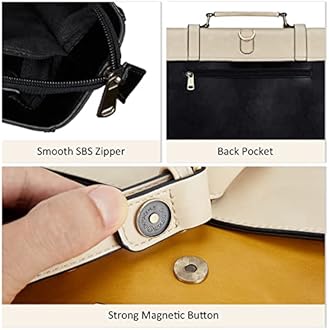 ECOSUSI Laptop Bag for Women Vegan Leather Messenger Bag Fashion Briefcase Computer Satchel Bag