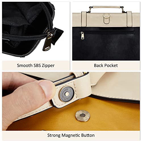 ECOSUSI Laptop Bag for Women Vegan Leather Messenger Bag Fashion Briefcase Computer Satchel Bag