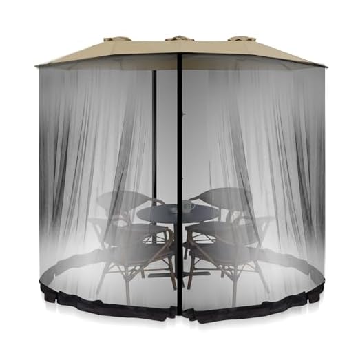 Wesnoy Mosquito Netting for Patio Umbrellas