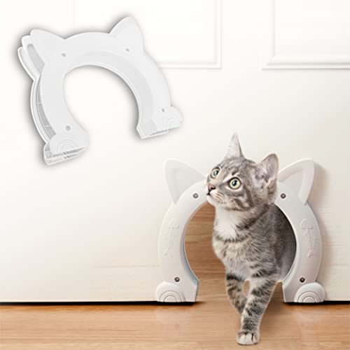 [1 Pack] Pet Prep Academy - Paw Portal Cat Door - Cat Door for Interior Door - Great Gifting for Fur Parent and Animal Lover - Cat Door Tunnel, Cat Wall Door Pet Door