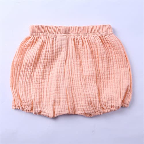 Newborn Baby Cotton Bloomers Shorts Linen Blend Bubble Shorts Girls Boys Elastic Waist Loose Fit Solid Color Summer Wear3