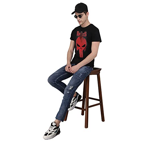 Image of Free Authority Mickey & Friends Printed Regular Fit Green Cotton Men's T-Shirt