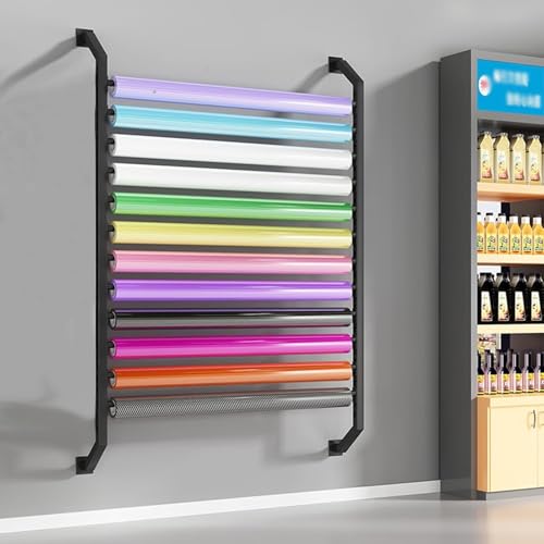 Rack mural pour rouleaux de vinyle adhésif de voiture afin de stopper les plis