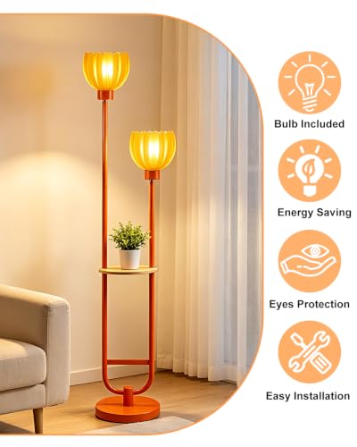 Image of Lightdot Globe Floor Lamp with LED Bulbs Included, Dimmable Floor Lamps,Unique Modern Standing Tall Lamp for Bedroom Living Room /Sofa Beside /Corner Decor-Gold