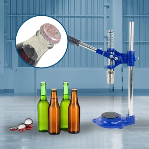Image of SMART PACK Crown Capping Machine for Packaging of Bottle Cap Crimping | Milk Bottle, Cold Drink, Glass Bottle Manual Capper | Heavy-Duty Stainless-Steel Bottle Sealer | Pack of 1 Machine