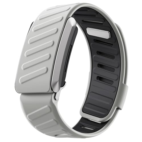 ANBEST Quick-Dry Silicone Sport Band for WHOOP 4.0 Band Strap For Men Women Breathable Waterproof Sport Adjustable Replacement Wristbands Straps for Whoop 4.0 Bands 5.5-8.27 (140mm-210mm) (Light Grey)