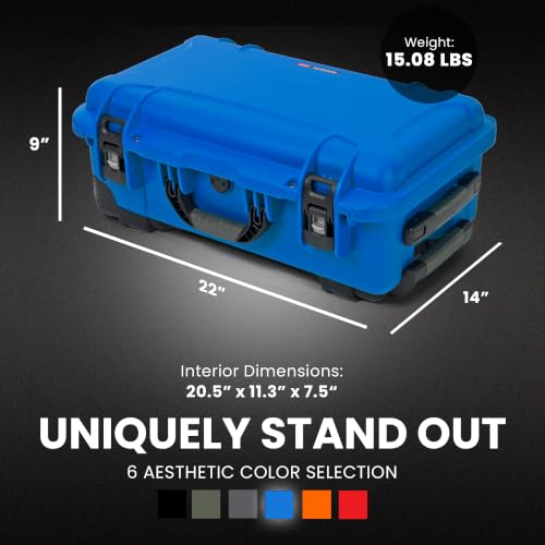 Maleta rígida NANUK 935 con ruedas y organizador azul miniatura 5