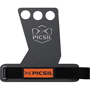 PICSIL RX carbon-grepen met 2 gaten en 3 gaten, handgrepen voor gewichtheffen, muscle-ups, pull-ups, gymnastiek…