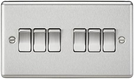 KNIGHTSBRIDGE CL63FBC 13A Switched Fused Spur Unit with Neon & Flex Outlet-Rounded Edge Brushed Chrome