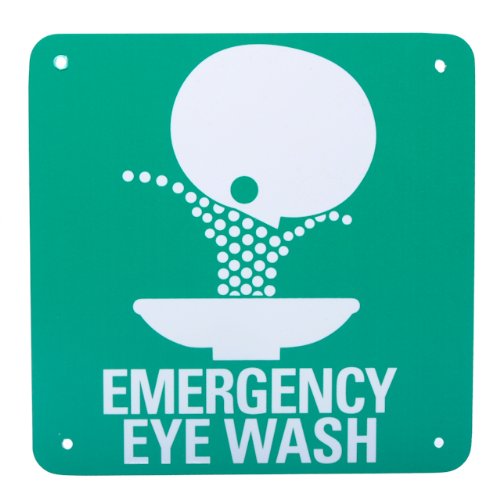 Eye Wash Symbol Safety Sign 7'' X 7'' Plastic