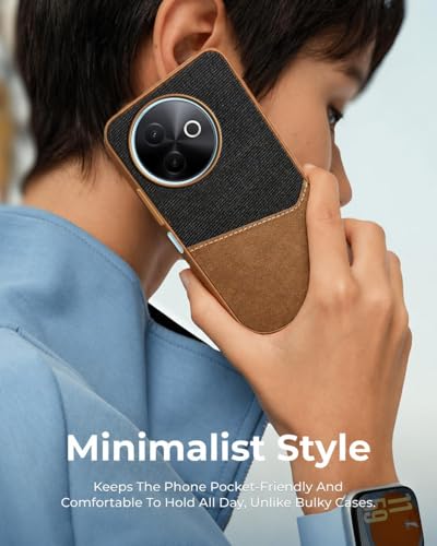 Image of Jkobi Back Case Cover for Vivo Y39 (Dual PU Leather Stitch | Professional Minimalist | Soft and Flexible)