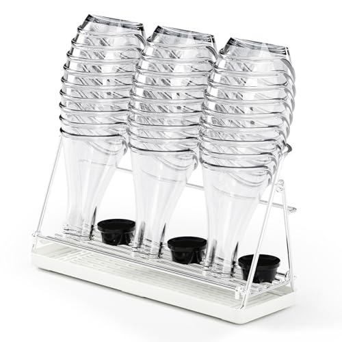PAVSTINE Porte Bouteille pour Sodastream en Acier Inoxydable 304, Porte Bouteilles Pliable pour I'égouttage, Egouttoir à Bouteilles Résistant au...