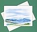Nature Landscape Greeting Cards, 10 All Occasion Cards with Envelopes, 5x7 Inches, Watercolor Mountain and River Scenes, Blank Inside