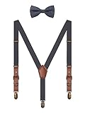 Diseño retro en forma de Y y 3 clips, cómodo, fuerte agarre. La longitud de su cinturón se puede ajustar de acuerdo con la altura del cuerpo.