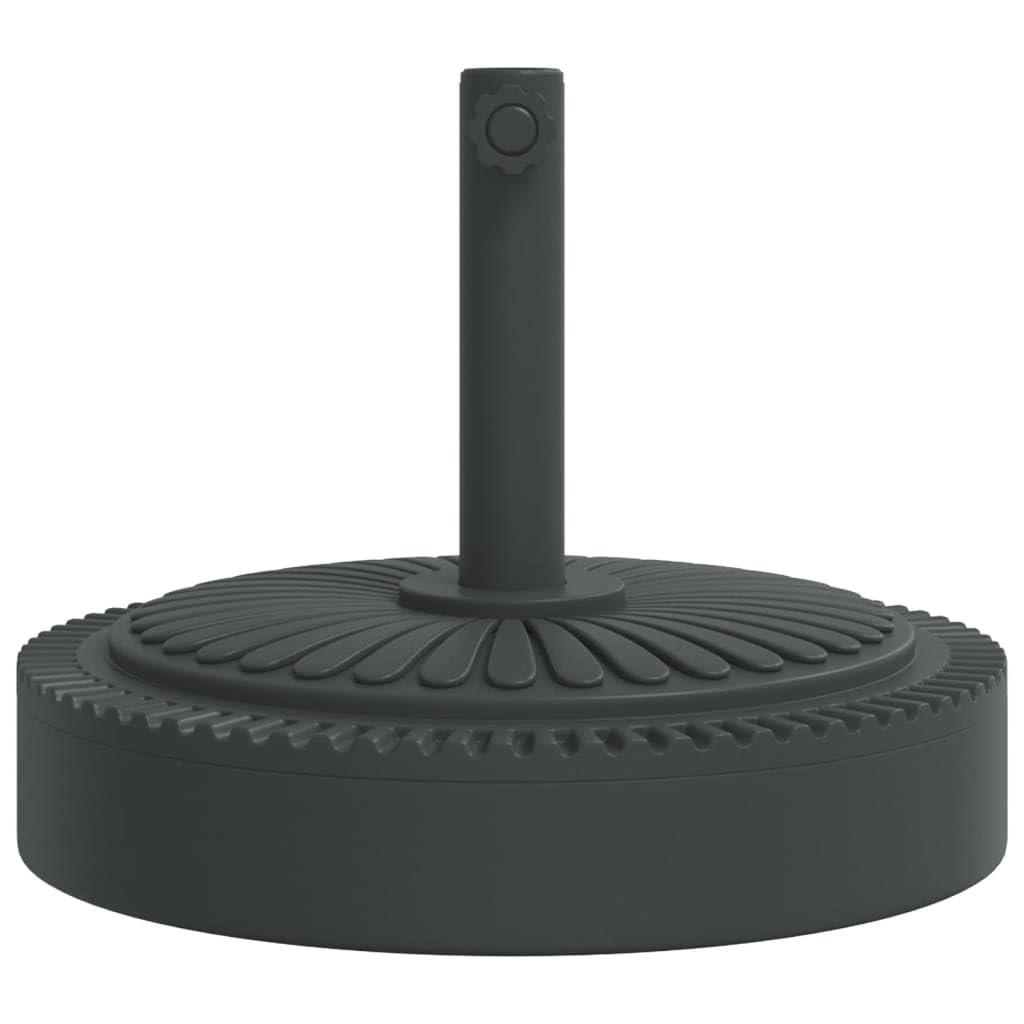 Stojak na parasol przeciwsłoneczny 25 kg z wzorem liniowym, PE i betonem, maszt Ø 38/48 mm, stabilna podstawa do ogrodu, na balkon, taras, w zestawie z 2 adapterami, odporny na warunki atmosferyczne i