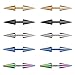Aroncent 12PCS Men's Stainless Steel Taper Fake Cheater Illusion Ear Plug Earrings Piercing Jewelry