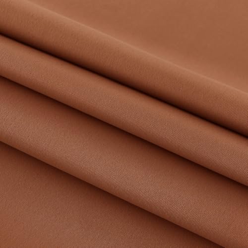 DWCN French Door Curtains – Rod Pocket Thermal Blackout Curtain for Doors with Glass Window, Kitchen and Patio Doors for Privacy, 25 X 72 Inches Long, Set of 1 with Tieback, Burnt Ochre by DWCN - Used condition - Image 6