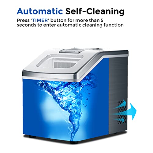FOOING Automatic SelfCleaning Countertop Ice Maker Machine Crazymos