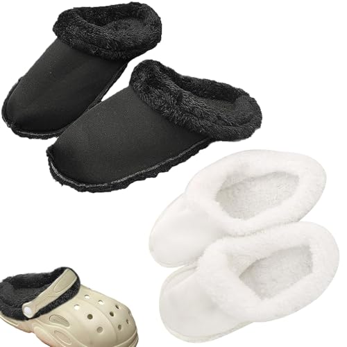 2 Pair Croc Liners, Croc Socks, Fluffy Croc Inserts, Croc Inserts Fleece, Fur Liners for Crocs, Croc Fluffy Inserts, Crocs Liners, Removable Liners, Fleece Lined Lnsoles for Unisex House