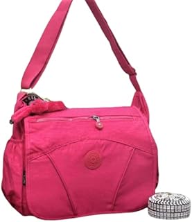 شنطة كتف كيبلينغ للنساء والبنات - فوشيا، متعدد الالوان