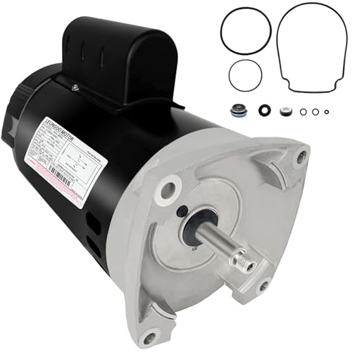 B2855 2HP Pool Pump Motor Replaces Century/AO Smith Regal Beloit B855 Swimming Pool Pump Motors, 230V, 10A, 3450RPM 1.5KW 56Y Frame 1.1 SF Include Replace Parts, Single Phase Square Flange Leungoo