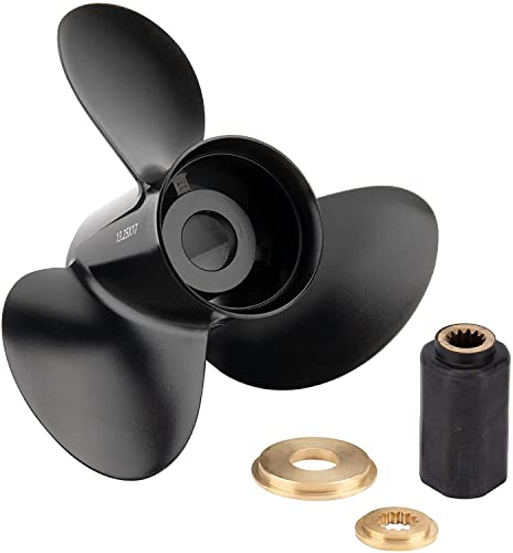 Mibarco 13 1/4X17 Upgrade Aluminum Propeller Fit Brp,Johnson,Evinrude,Omc Stern Drive 40-140Hp(Hub Kits Included),13 Spline,Parts No. 765183,Rh #TOP2