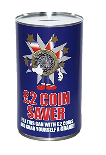 CanTastic 2 Pound Saver Fund, Holds 1,000 Pounds, Savings Tin, Large