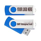 50 Stück Individuell Personalisiert USB Stick 16GB Werbeartikel Mit Firmen Logo Druck - USB 3.0 Blau