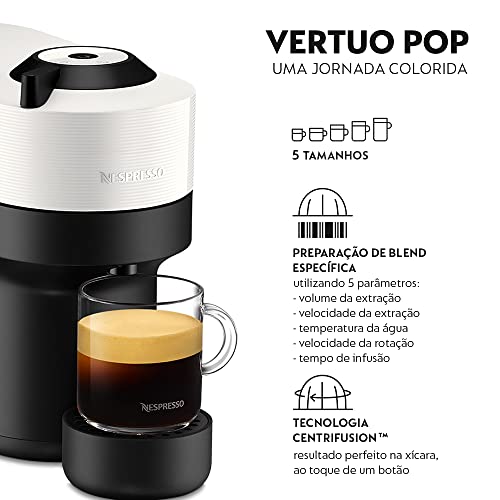 Nespresso Vertuo Pop Branco Coco 110V, Cafeteira