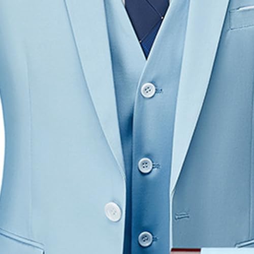 One Button Banquet Prom Wedding Suit Mens 3 Piece Slim Fit Tuxedo Suits Men's Solid Business Classic Suits2