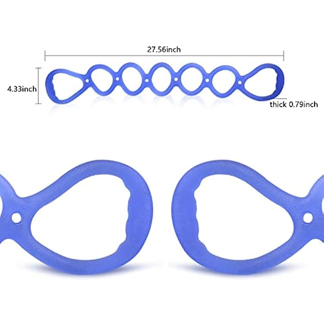 7 Ring Stretch Resistance Exercise Band, BetterJonny Workout Bands Yoga Stretching£¬Foot, Leg and Arm Exerciser for Home or Fitness Center Workout Walking Exercise