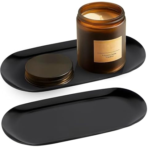 ZephyrCraft Stainless Steel Black Serving Tray Set Cover