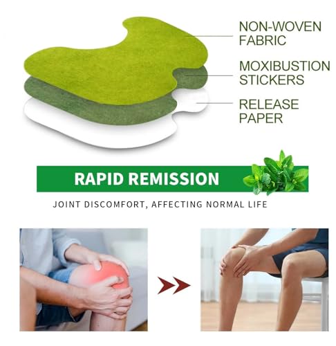 Image of UCRAVO 30pcs Pain Relief Patch, Knee Patches for Pain Relief, Wormwood Knee Joint Patch, Plasters Can Effectively Promote Blood Circulation and Relieve Joint Pain Promotes Blood Circulation