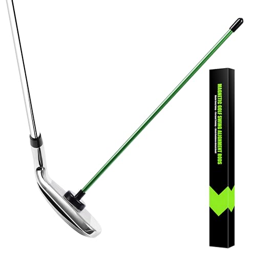 Goashpeaot 2 Pack Magnetic Golf Club Alignment Stick Golf Training