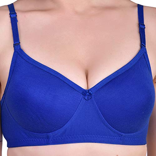 Image of Women's Cotton Lightly Padded Non-Wired Regular Bra (Pack of 3)