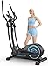 Cowmew Elliptical Cross Trainer For Home, Ultra Quiet Magnetic Cross Trainer with 16-Level Resistance, 8KG Flywheel, 42cm Stride, Weight Capacity 150KG, LCD Monitor, Pulse Sensor，Device Holder