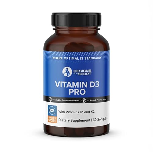 Designs for Sport Vitamin D3 Pro - Supports Bone Health & Immune Function* - Vitamins D3, K1 & K...