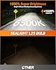 SEALIGHT H4/9003 Bulbs, 50,000LM Super Bright H4 Driving Bulb, 6500K White 9003 Halogen Raplacement Fog Lights, Canbus Ready Direct Fit, Plug-N-Play, Pack of 2 #1