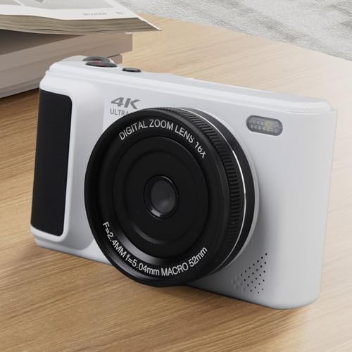 Cámara digital 4K 64MP LCD 180° selfie zoom 16x miniatura 7