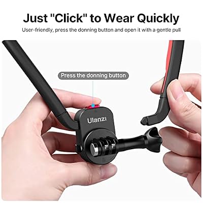 ULANZI Go-Quick II Neck Mount for GoPro Magnetic Necklace Holder, Camera POV Mount for GoPro Hero 13/12/11/10/9/8/7/6/5/4/MAX, AKASO, DJI Osmo Action 5 Pro/4/3, Insta360 and Most Action Cameras