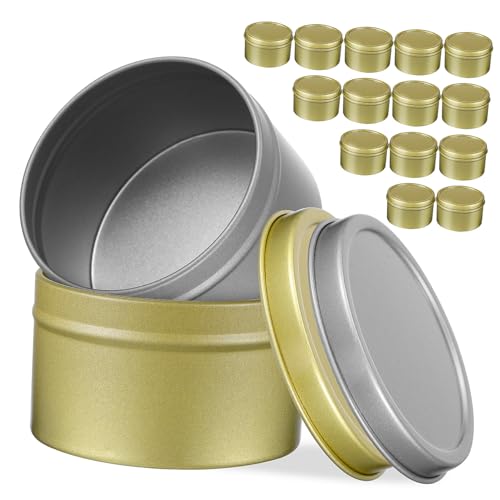 HOMSFOU 16pcs Candle Storage Small Candle Making Containers Screw Lids Versatile Jars Easy to Clean
