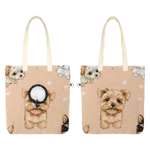 CHENZZZZ Show Head Pet Canvas Shoulder Bag, Little Dogs (1) Pet Out Bag, Outcrop, Pet Out Shoulder Bag.