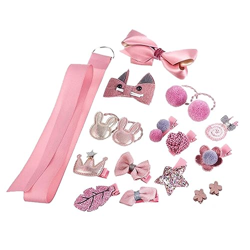 Image of Kashish's Fancy Head wear Accessories For Baby Girls Hair Clip Princess Hair Clip Cute Cartoon Clip, Headband, Schoolgirl, Baby Girl Toddler Set Gift Box Set of 18 Pieces