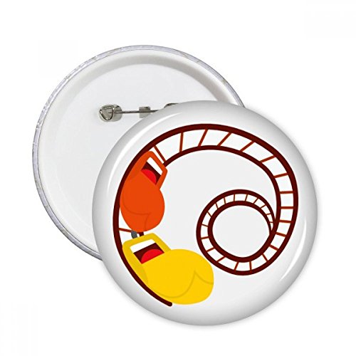 Badge Roller Coaster rond multicolore L une idée cadeau originale pour ado